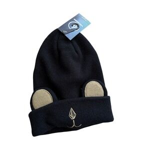 NWT Volcom Kids Black Animal Ears Knit Beanie Snow Creature Winter Outdoor Hat